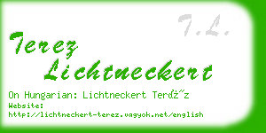 terez lichtneckert business card